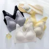 Wholesale of Japanese latex anti-gravity series women's wide-shoulder seamless sports bras and lace-lined bras details Picture